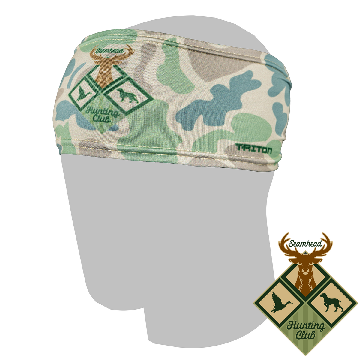Seamhead Hunting Club Baseball HyperMAX Camo Headband