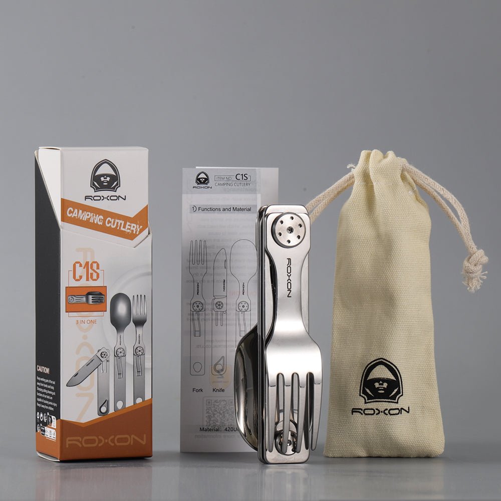 C1S 3-in-1 Folding Cutlery Travel Set