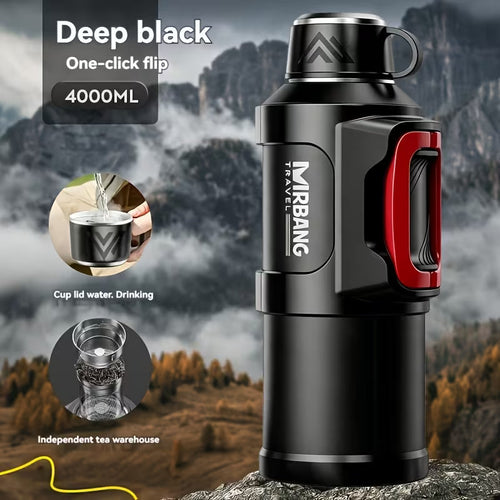135-Ounce Stainless Steel Insulated Water Bottle with Handle