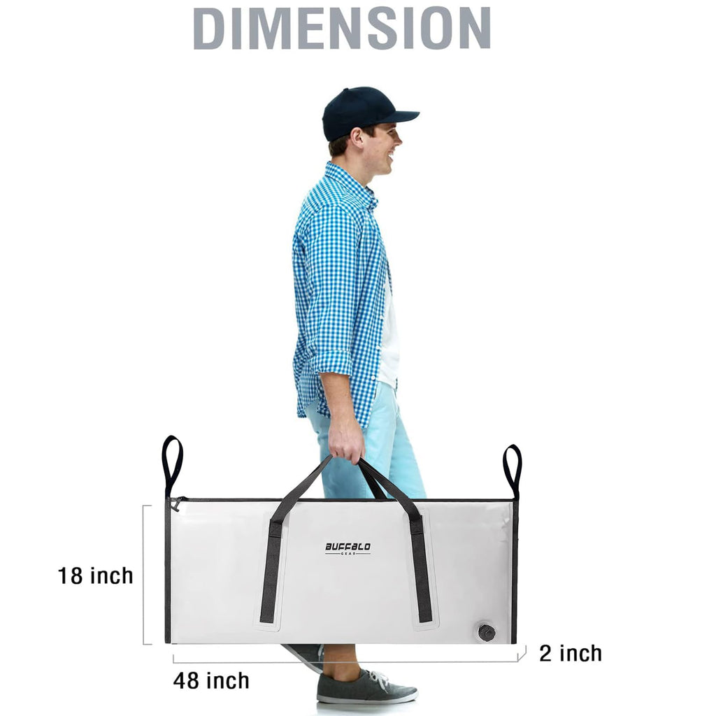48x18" Insulated Fish Cooler Bag with Shoulder Strap