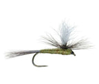 Barbless Parachute Blue Winged Olive BWO Dry Fly - 12 Flies Size 18