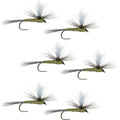 Barbless Parachute Blue Winged Olive BWO Dry Fly - 6 Flies Size 14