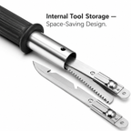 6-in-1 Multi Tool Survival Kit Shovel Knife Axe Saw Nail Puller w/ Pouch Outdoor Gear Camping