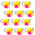 Tungsten Bead Tactical Euro Clown Jig - 12 Flies Size 14