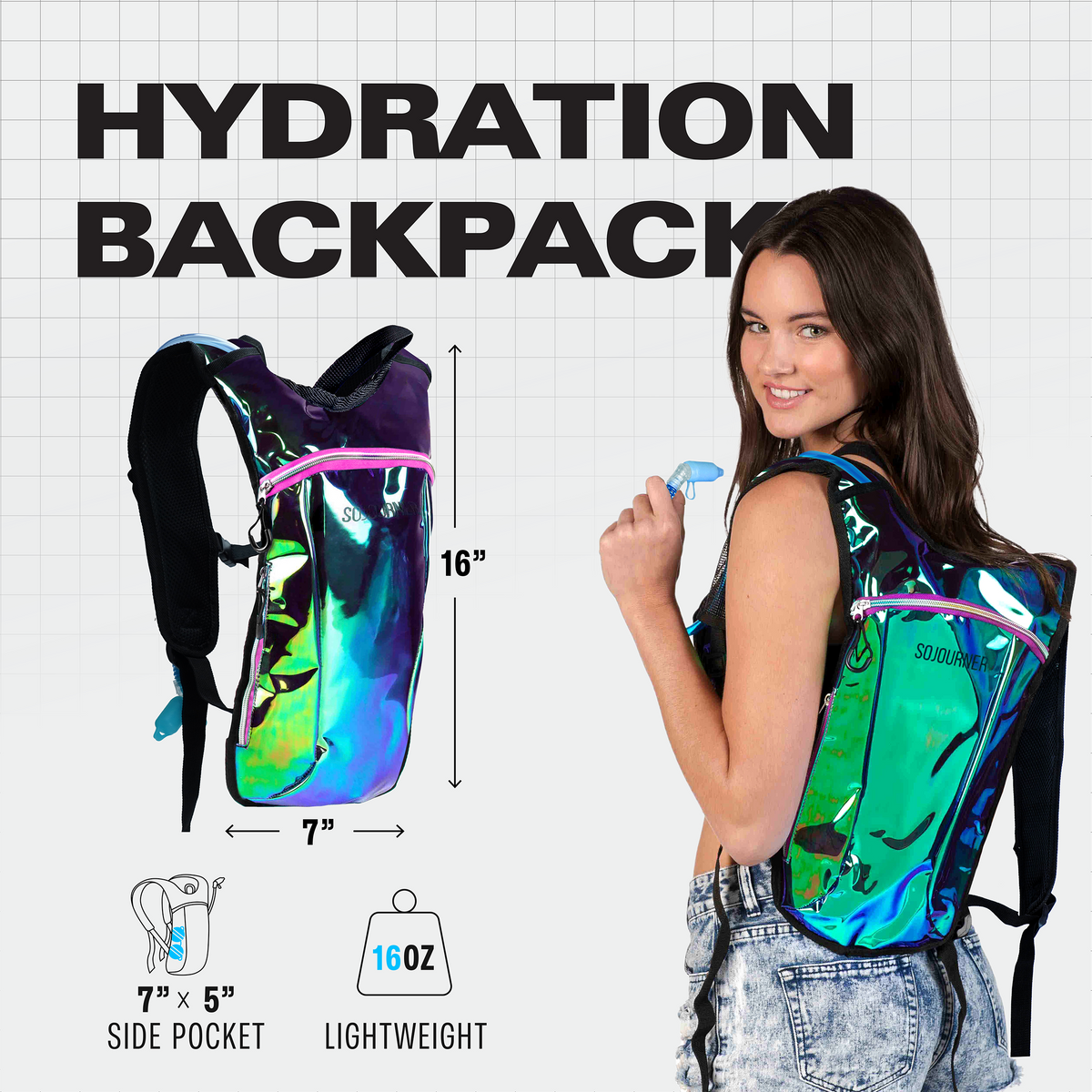 Hydration Pack Backpack (Small) with 2L Bladder