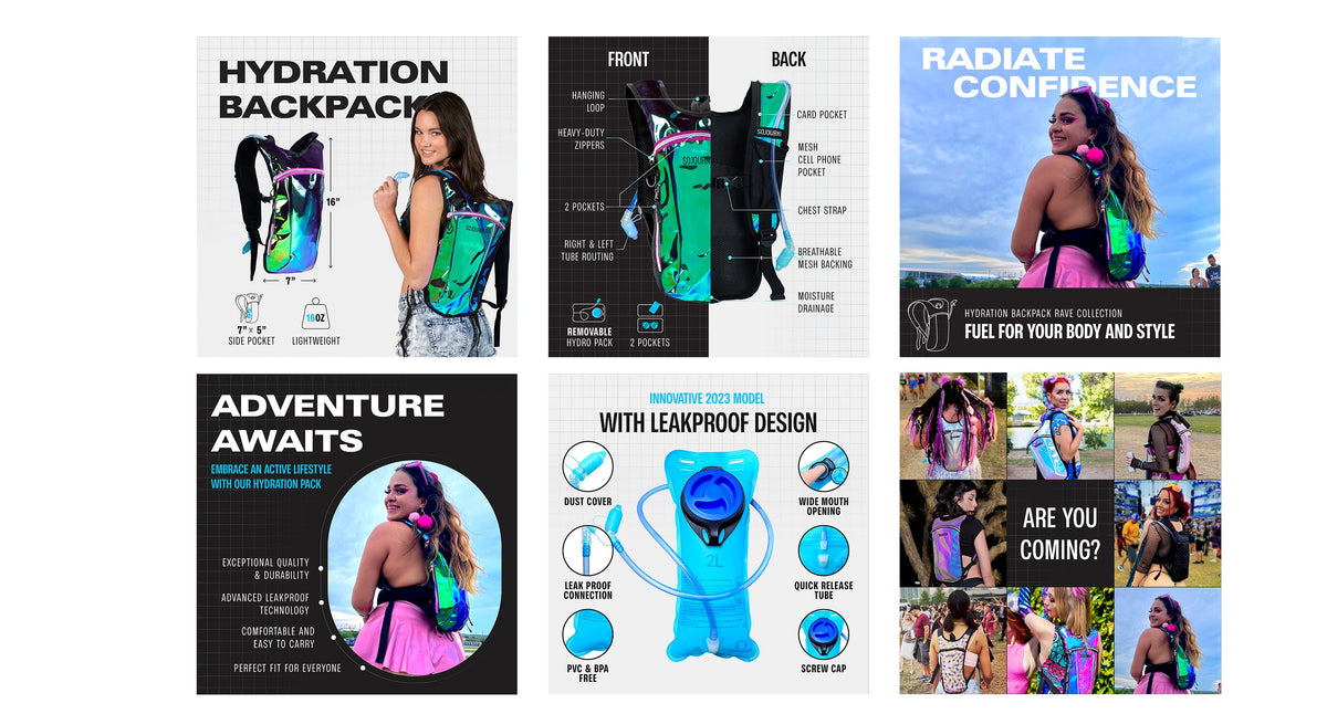 Hydration Pack Backpack (Small) with 2L Bladder