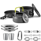 Camping Cooking Set Outdoor Aluminum Lightweight Equipment Camping