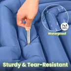Outdoor Camping Inflatable Mattress Sleeping Pad With Pillows Ultralight Air Mat Built In Inflator Pump Hiking