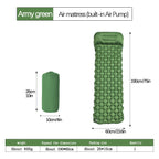 Outdoor Camping Sleeping Pad Folding Sleep Mat Beach Inflat Mattress with Pillows Ultralight Air Mat Travel Hiking New