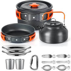 Camping Cooking Set Outdoor Aluminum Lightweight Equipment Camping