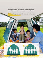 캠핑용품 땡처리 6-8 Person Camping Equipment Tent Waterproof Windproof Sun Shelter Instant Setup Family Tent for Outdoor