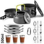 Camping Cooking Set Outdoor Aluminum Lightweight Equipment Camping