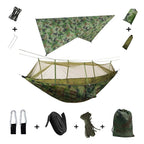 Anti Outdoor Camping Hammock with Mosquito Net and Rain Tent Equipment