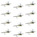 Blue Wing Olive BWO Parachute Dry Fly - 12 Flies Size 18