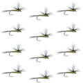 Barbless Parachute Blue Winged Olive BWO Dry Fly - 12 Flies Size 18