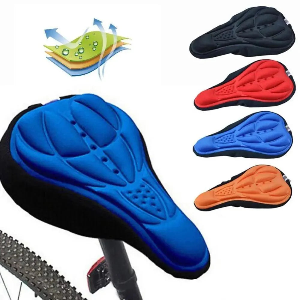 Breathable Mountain Bike Saddle Cushion Cover Road Bike Soft Cycling Seat Mat 3D Sponge Polymer Bicycle Saddle Seat