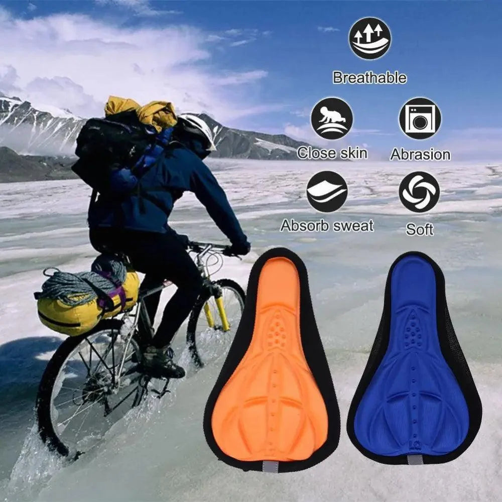 Breathable Mountain Bike Saddle Cushion Cover Road Bike Soft Cycling Seat Mat 3D Sponge Polymer Bicycle Saddle Seat