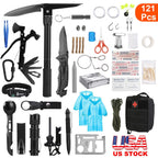 121Pcs Survival Kits Professional Emergency Survival Gear Tactical First Aid Kit Supplies for Outdoor Adventure Camping Hiking Hunting