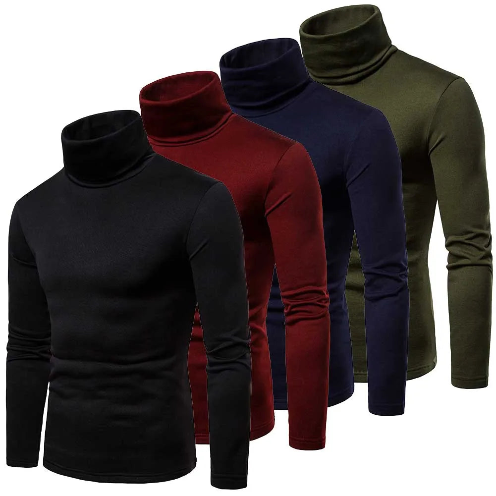 Suéter Cuello Alto Hombre Casual Térmico Manga Larga Ajustado Goocheer