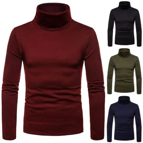Suéter Cuello Alto Hombre Casual Térmico Manga Larga Ajustado Goocheer