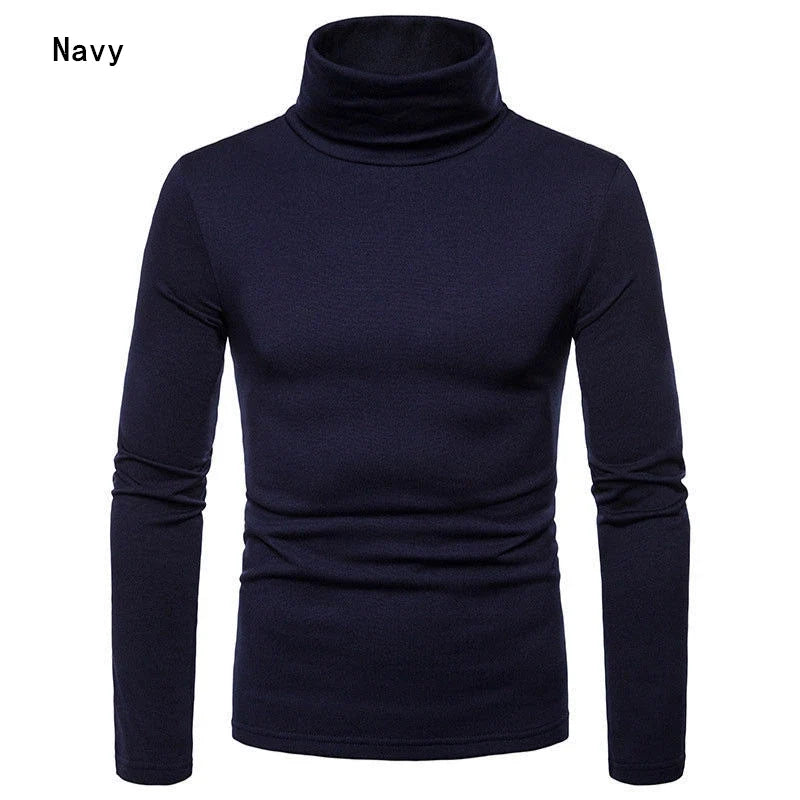 Suéter Cuello Alto Hombre Casual Térmico Manga Larga Ajustado Goocheer