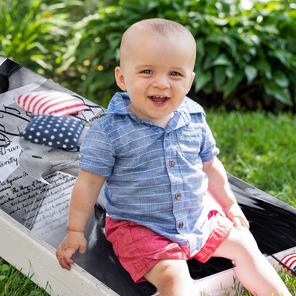 We The People Flag - Cornhole Board Wrap - Set of 2