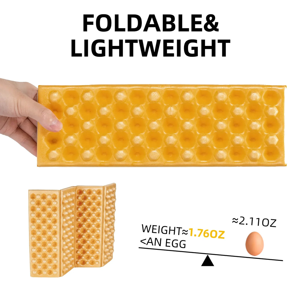 Folding Seat Pad Mat with Foam for Hiking & Camping,  Lightweight & Portable